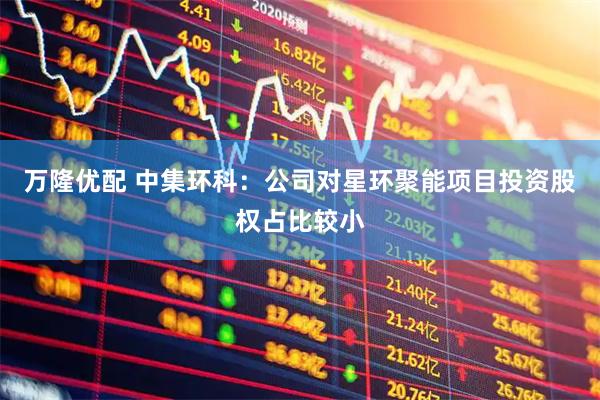 万隆优配 中集环科：公司对星环聚能项目投资股权占比较小